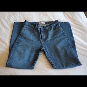 Everlane high waisted skinny jean in mid blue